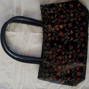Embroidered-satin-like small handbags/purses. Cute, light-weight.